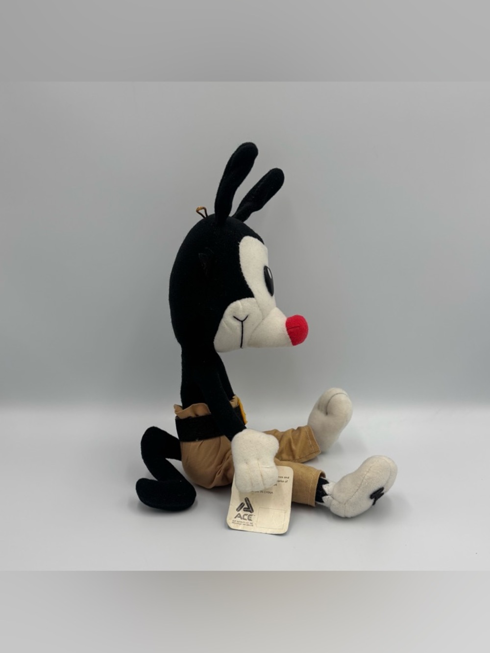 RARE Vintage Animaniacs Yakko Plush 1994 Warner Bros Ace Stuffed Animal Toy - Picture 4 of 6